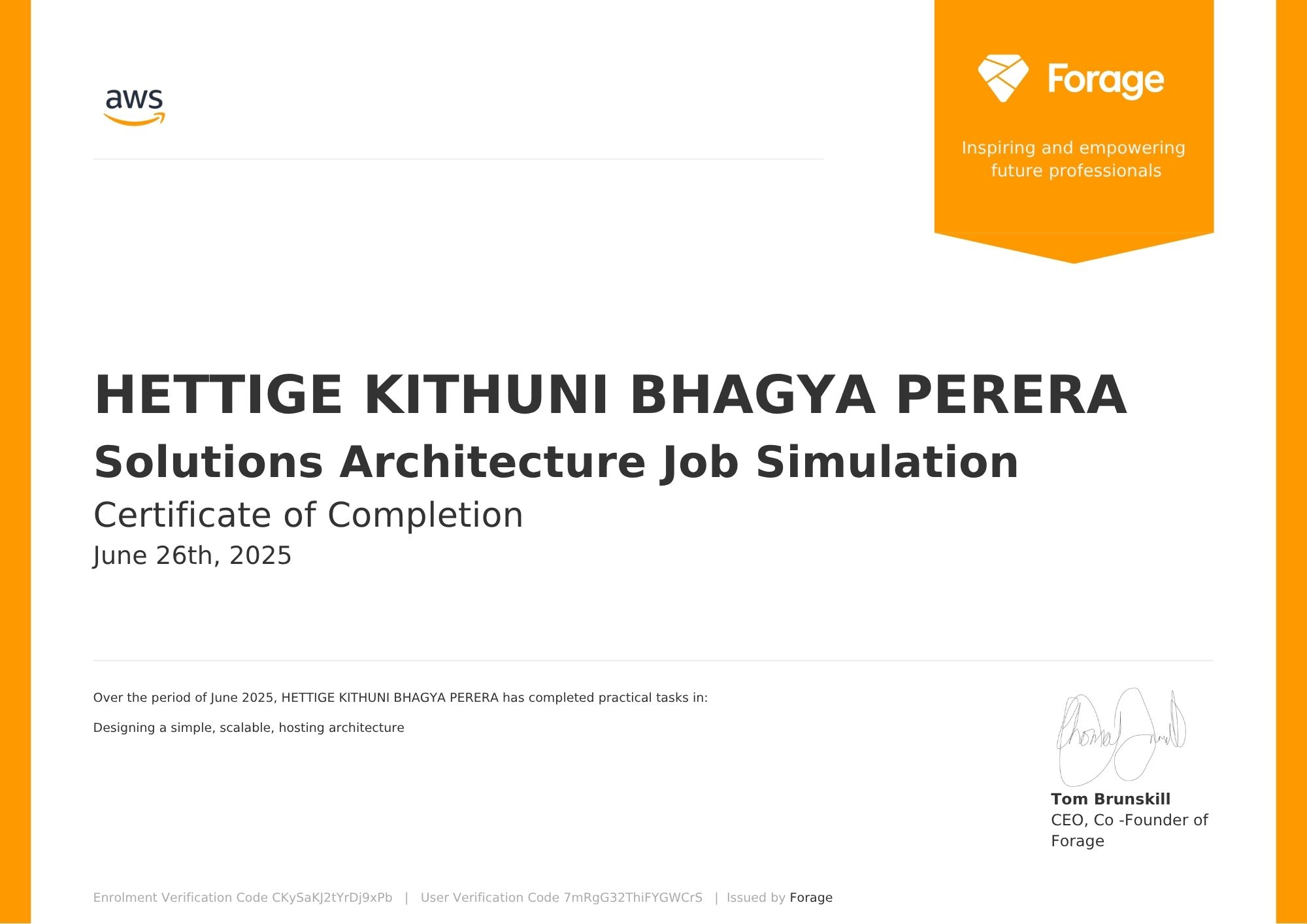 AWS Solutions Architecture Certificate