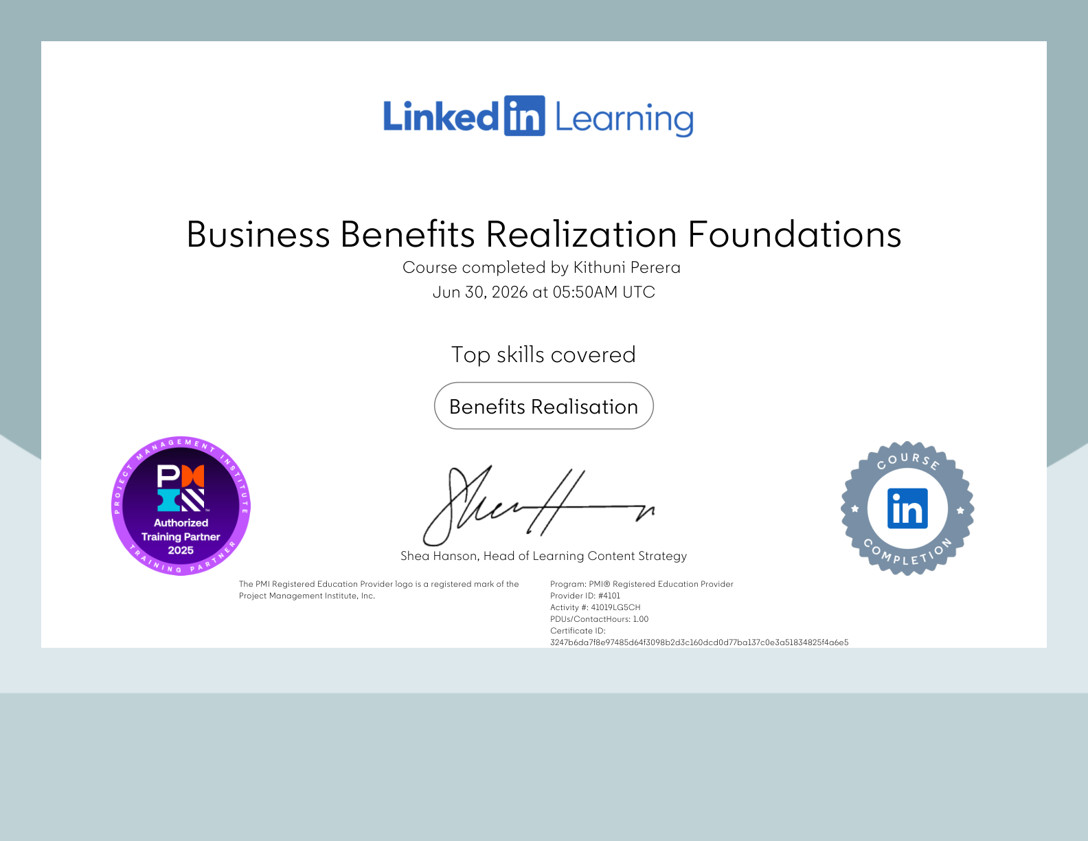 Business Benefits Realization Foundations
