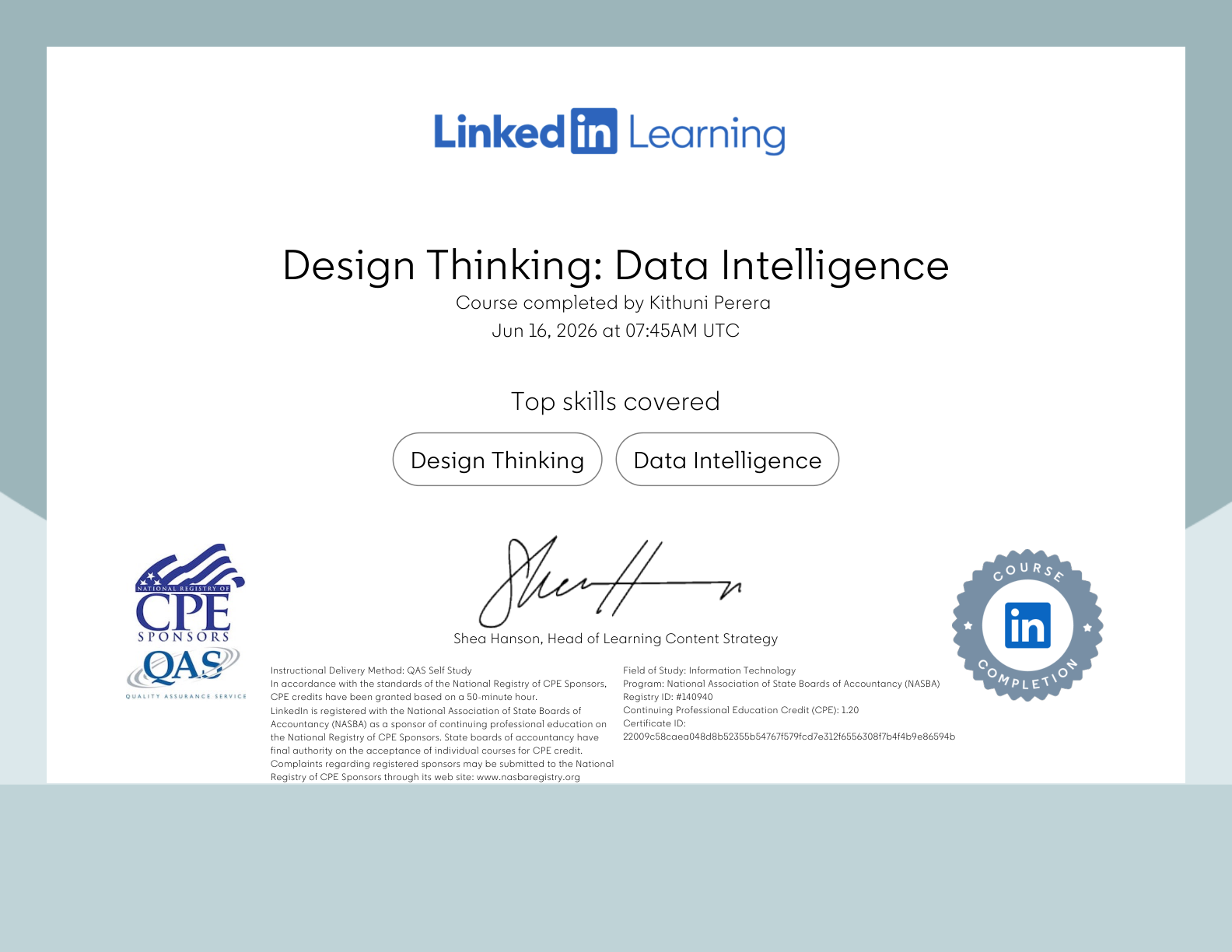 Design Thinking Data Intelligence